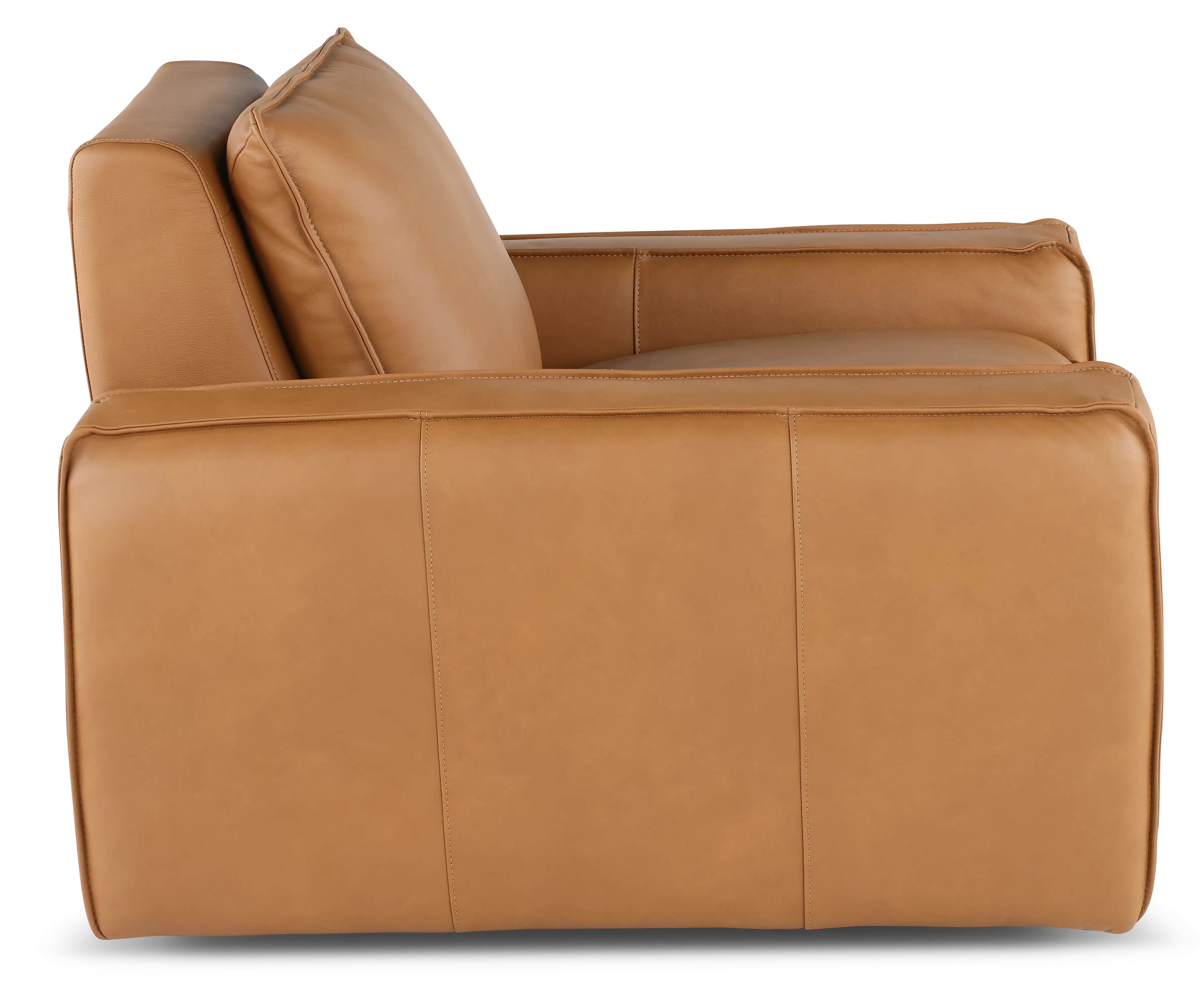 Oslo Tan Leather Swivel Chair-5