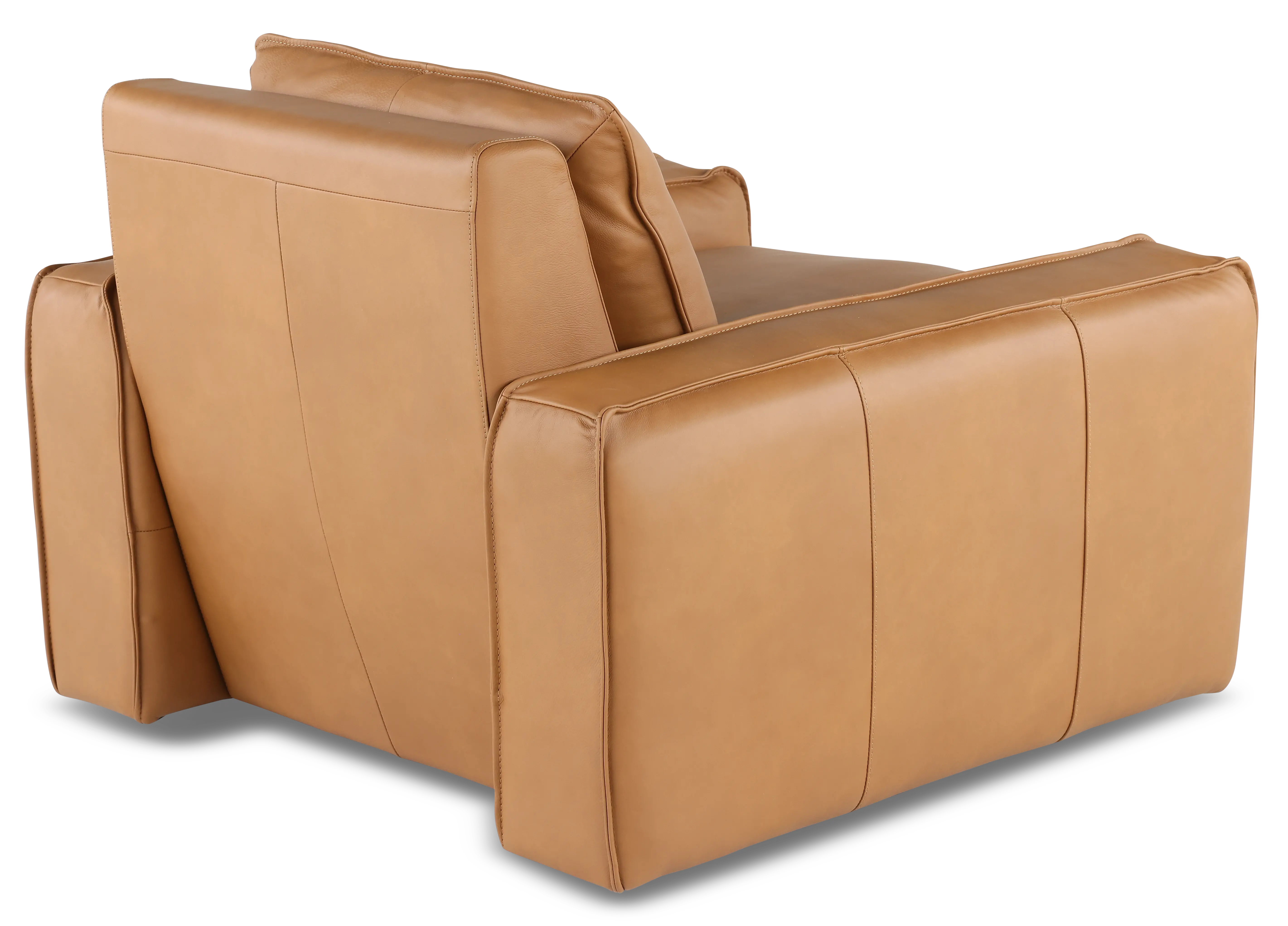 Oslo Tan Leather Swivel Chair-6