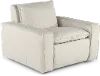 Oslo Off-White Leather Swivel Chair