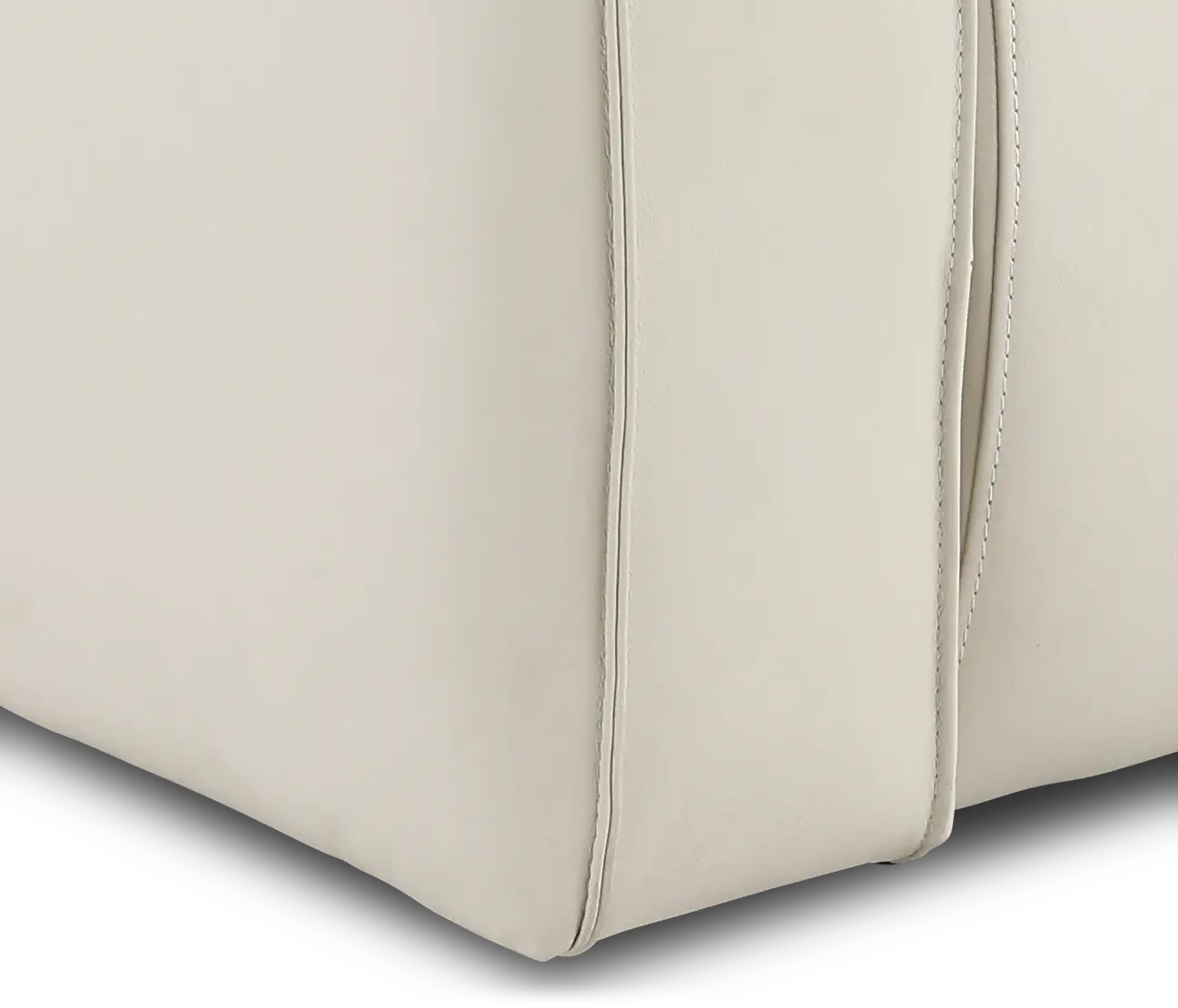 Oslo Off-White Leather Swivel Chair-7
