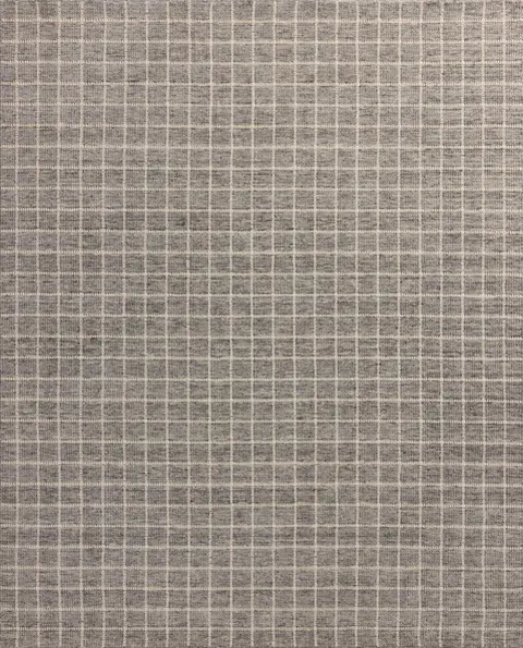 CED01AL/CHARCOAL/IVORY/5X8/RUG Cedar 5 x 8 Charcoal and Ivory Plaid Area Rug-1