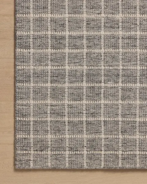 CED01AL/CHARCOAL/IVORY/5X8/RUG Cedar 5 x 8 Charcoal and Ivory Plaid Area Rug-2