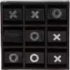 Wood and Black Revolving Tic Tac Toe Game