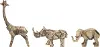 Gold Geometric Safari Animals, Set of 3