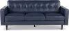 Stark Blue Leather Sofa