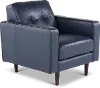 Stark Blue Leather Chair