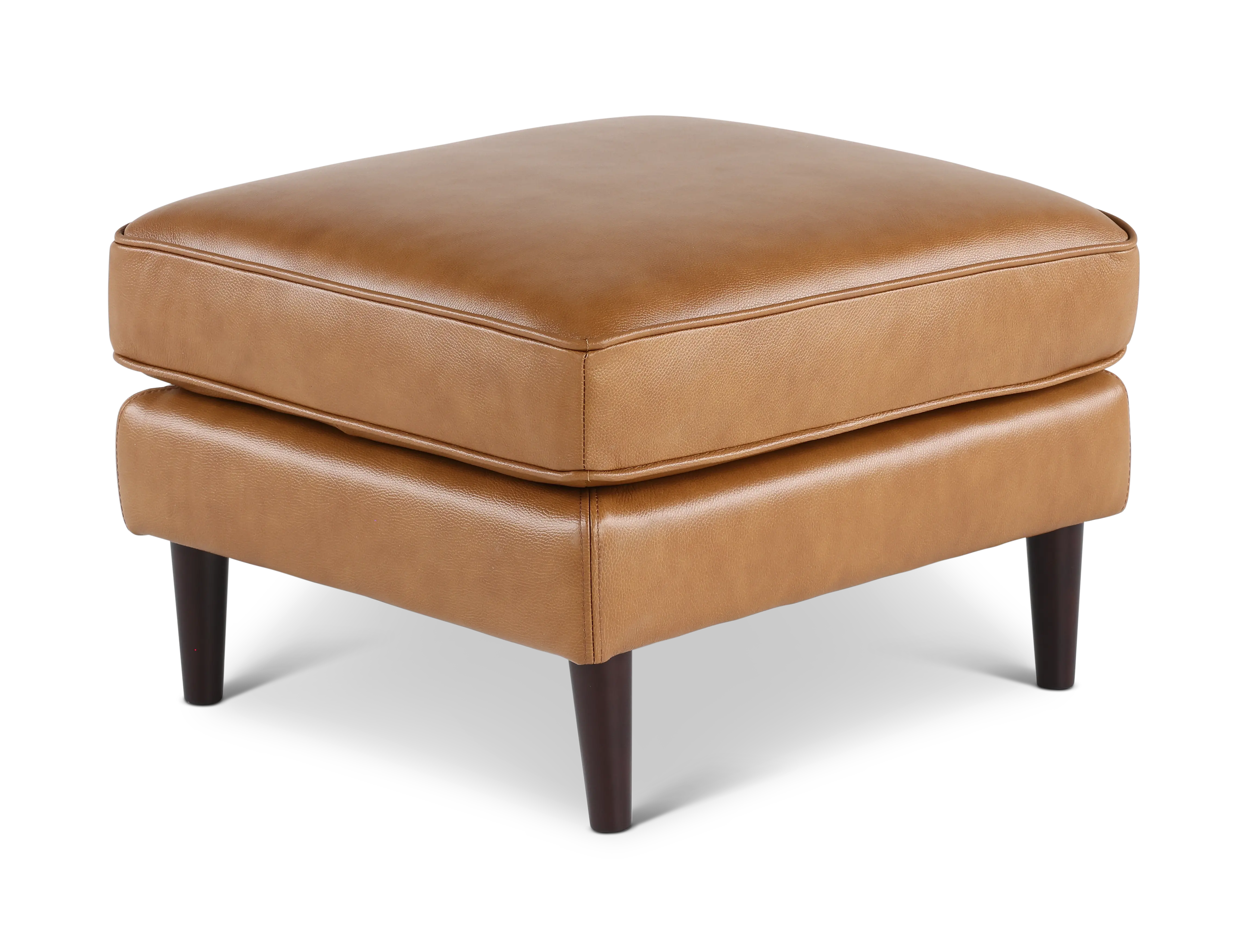 Stark Tan Leather Ottoman-1