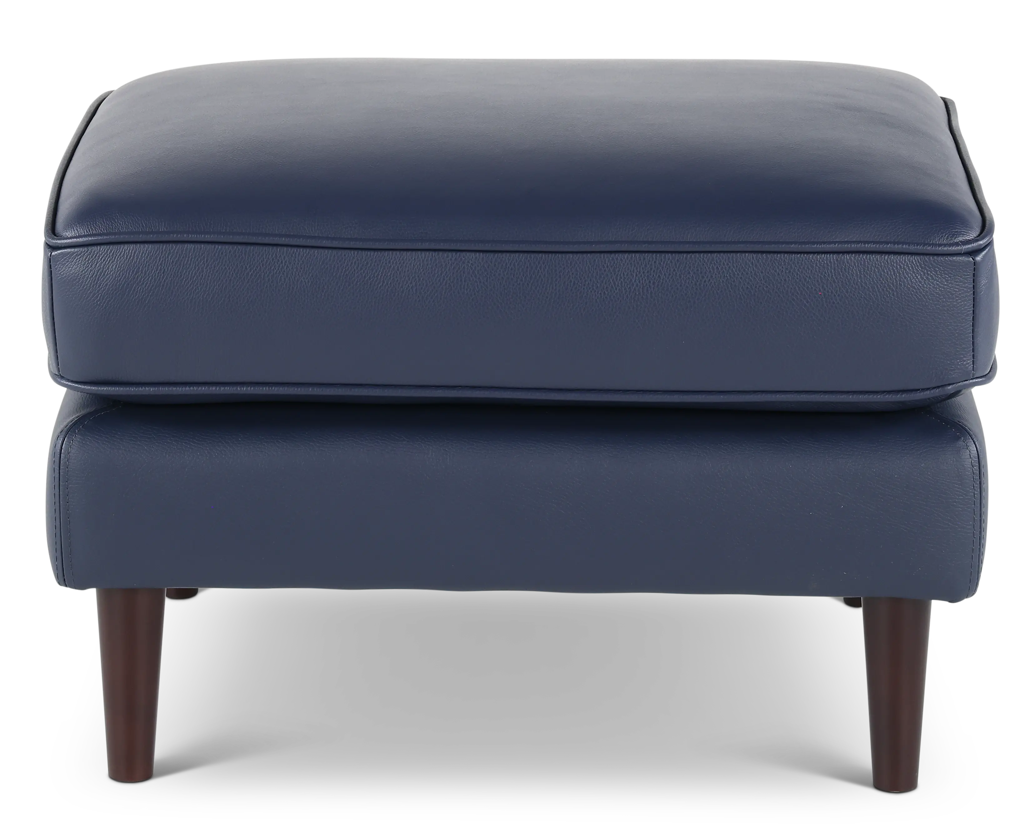 Stark Blue Leather Ottoman-2