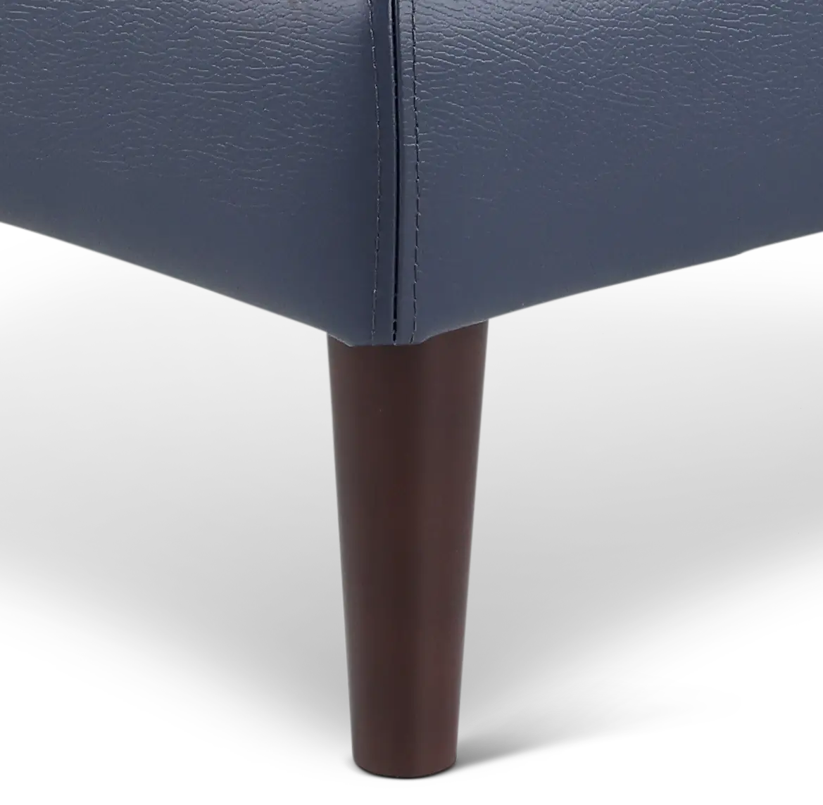 Stark Blue Leather Ottoman-5