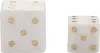White Marble Dice, Set of 2