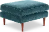 Fern Jade Blue Ottoman