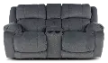 Port Arthur Gray Power Reclining Loveseat with Console