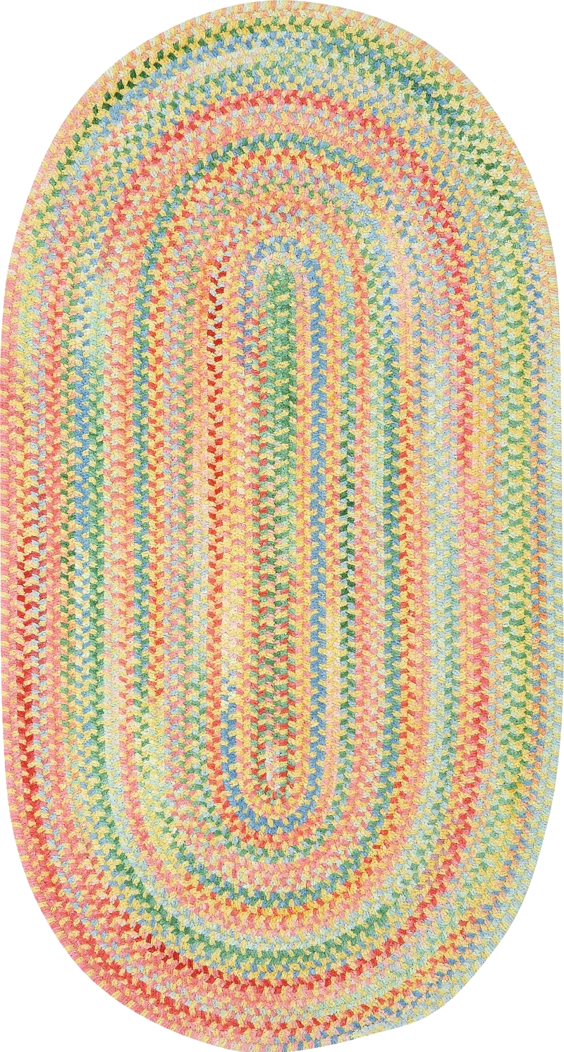 Cutting Garden 5 x 8 Buttercup Oval Area Rug