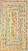 0450QS05000800150 Cutting Garden 5 x 8 Concentric Rectangle Buttercup Area Rug