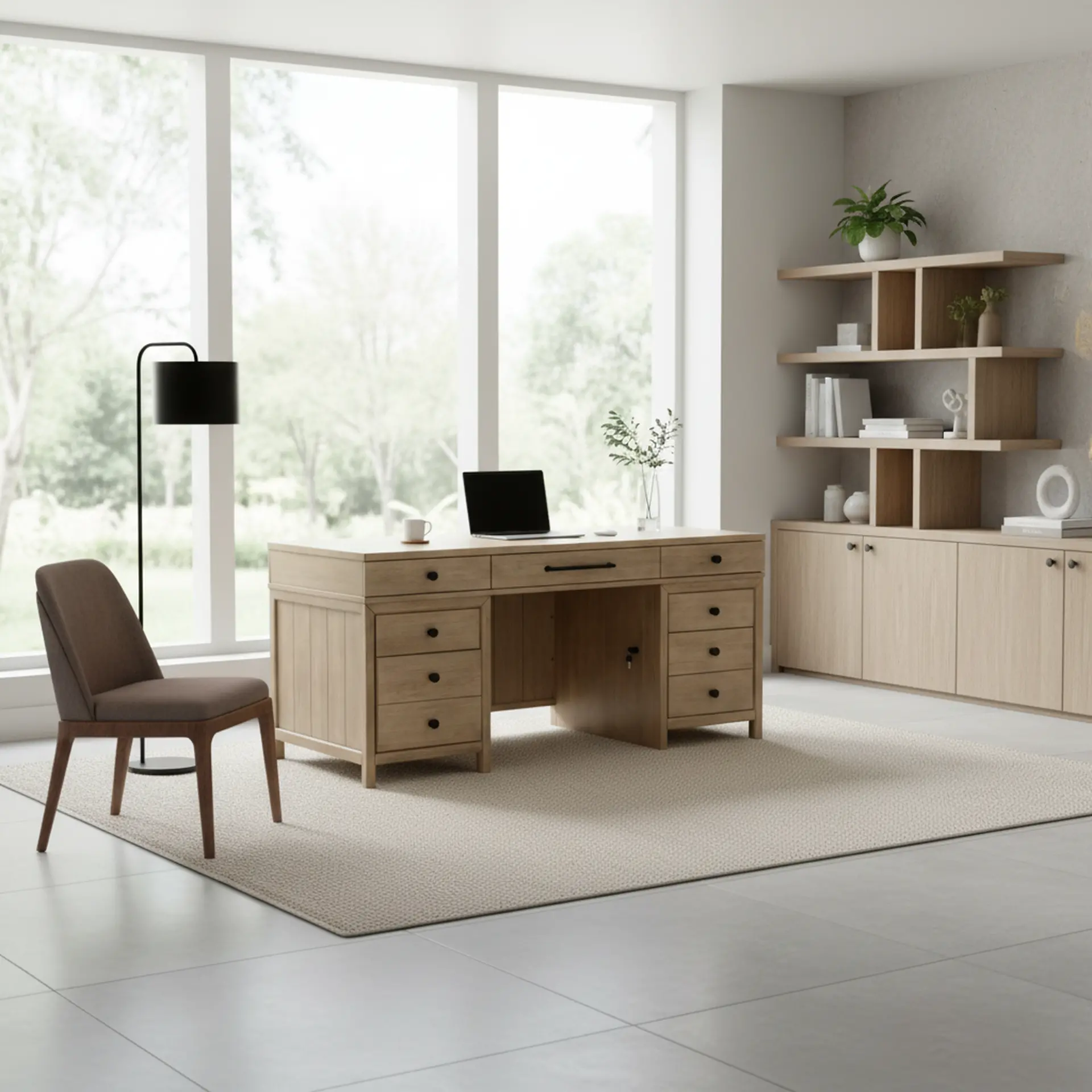 KIT/PROXIMITY-EXDESK Proximity Natural Executive Desk-12