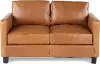Winston Chestnut Brown Leather Loveseat