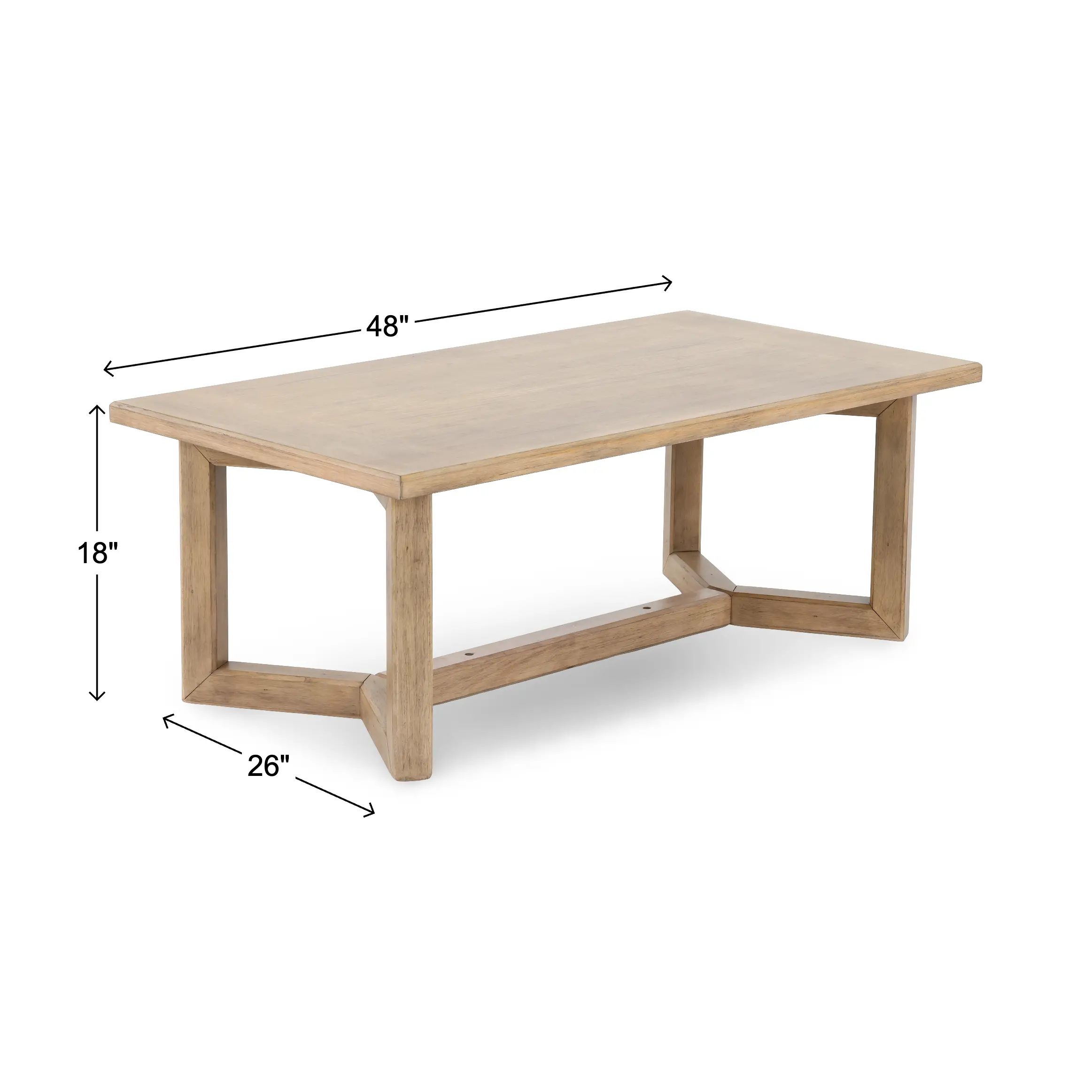 780-OT1010 Proximity Natural Rectangular Coffee Table-3