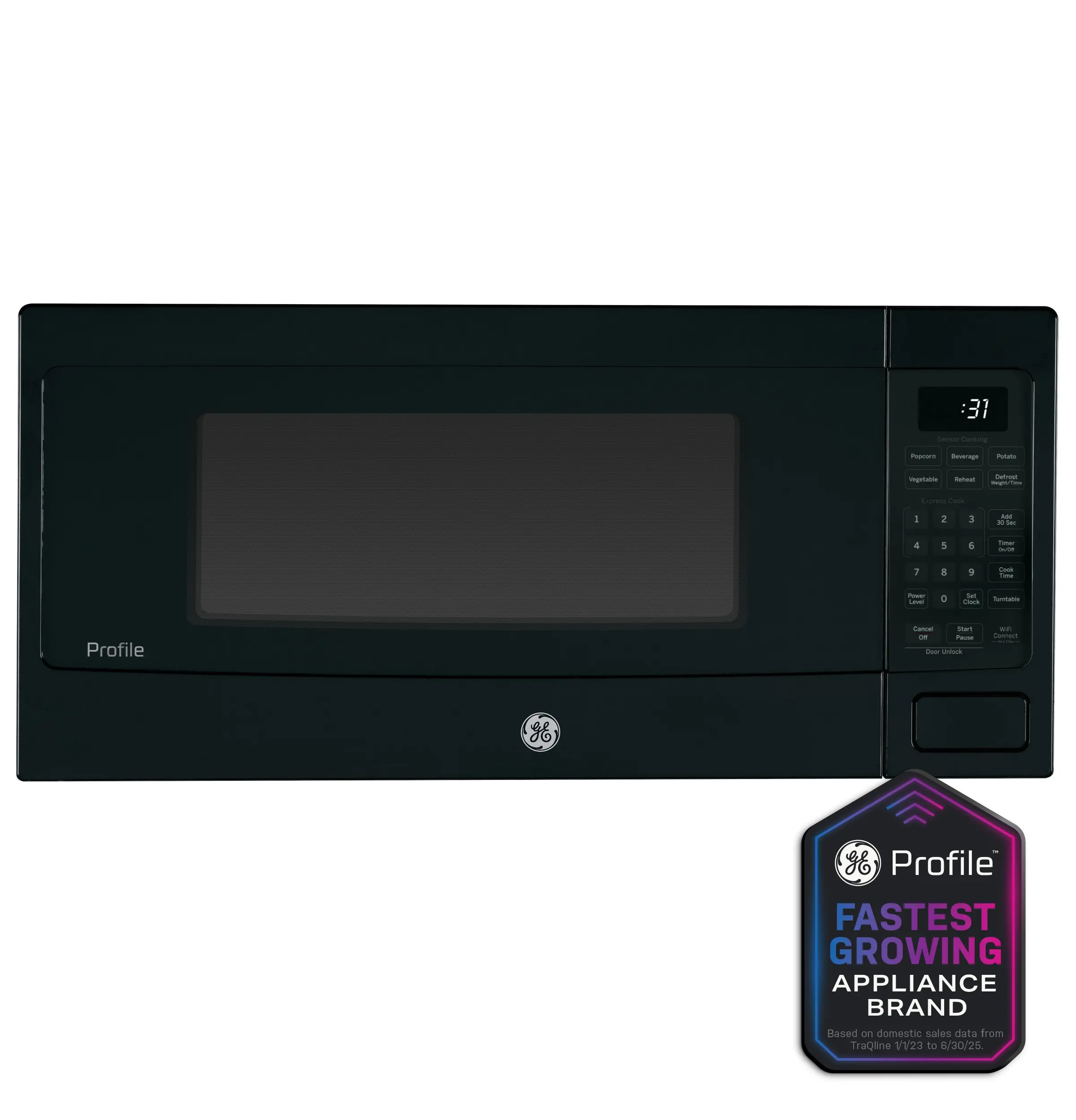 PCHK11S1WBB GE Profile 1.1 Cu Ft Countertop Microwave - Black-2