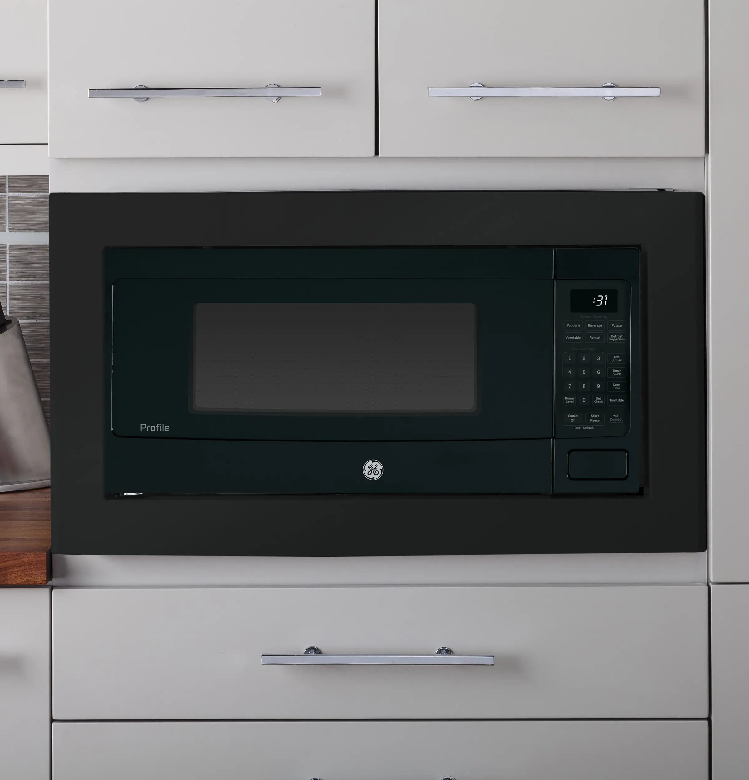 PCHK11S1WBB GE Profile 1.1 Cu Ft Countertop Microwave - Black-6