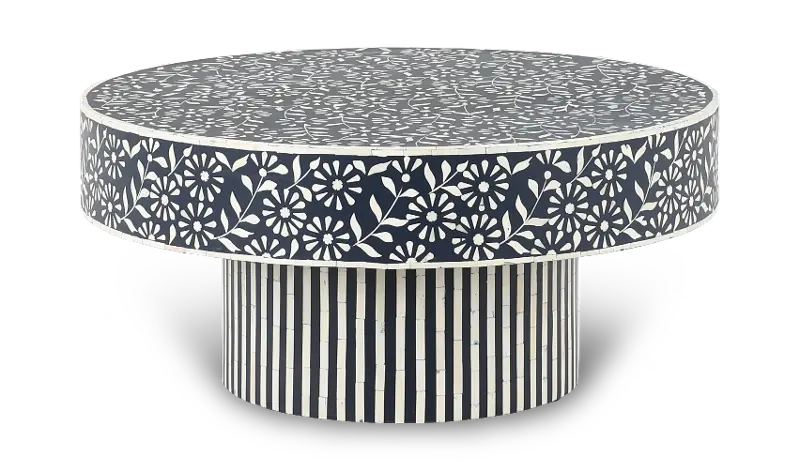 Peralta Blue and White Coffee Table