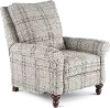 Addie Gray Plaid Pushback Recliner