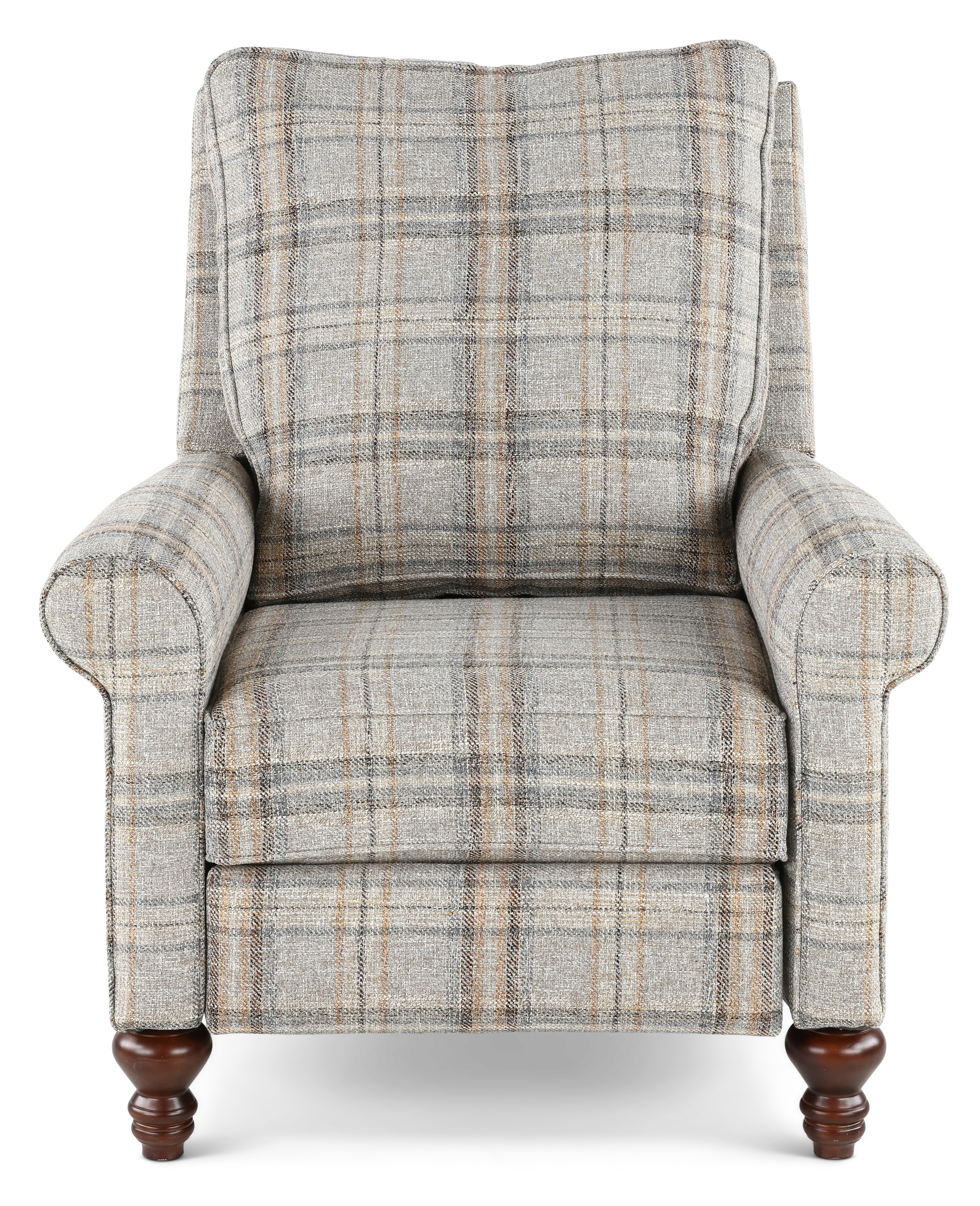 Addie Gray Plaid Pushback Recliner-4