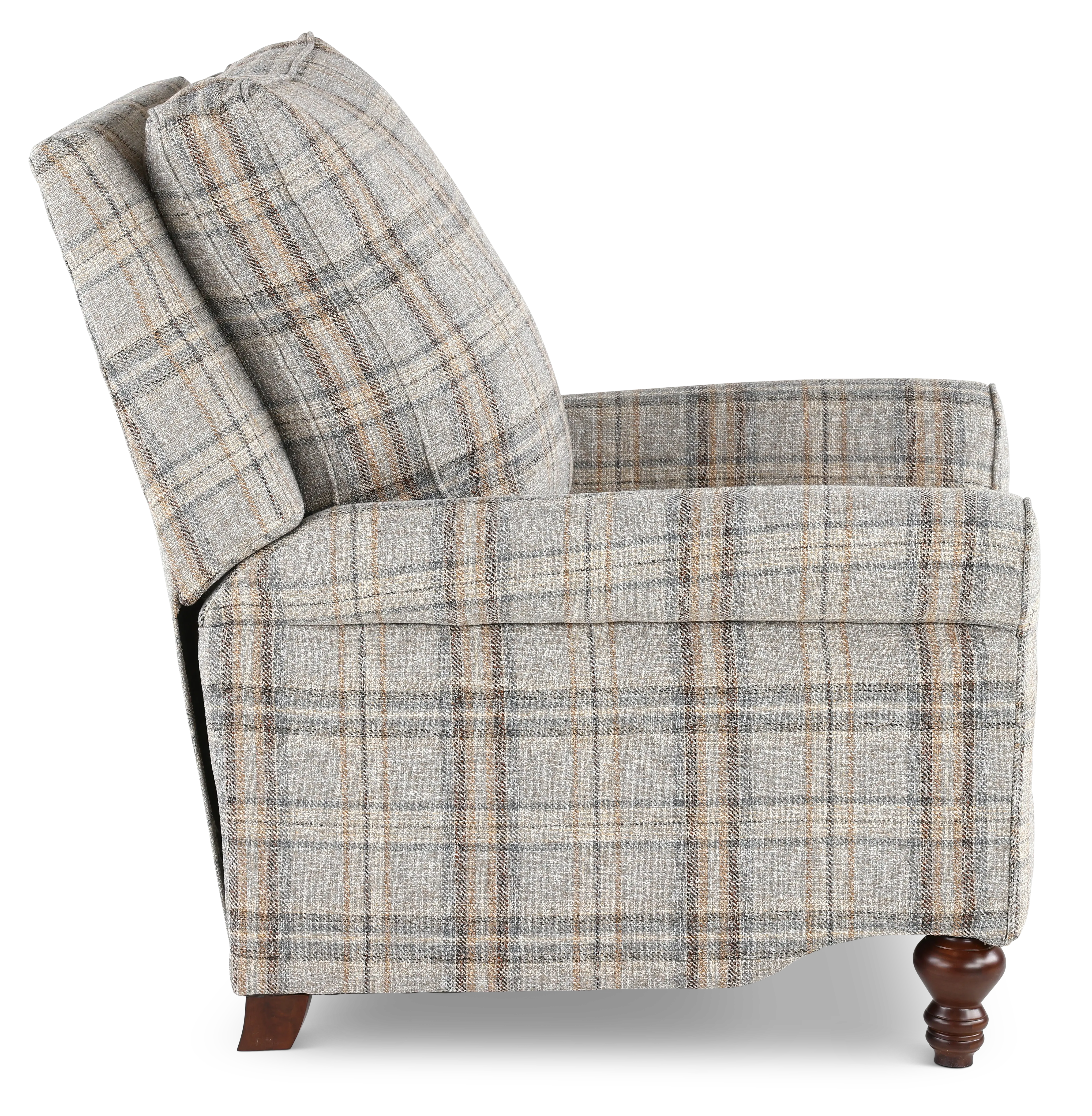 Addie Gray Plaid Pushback Recliner-6