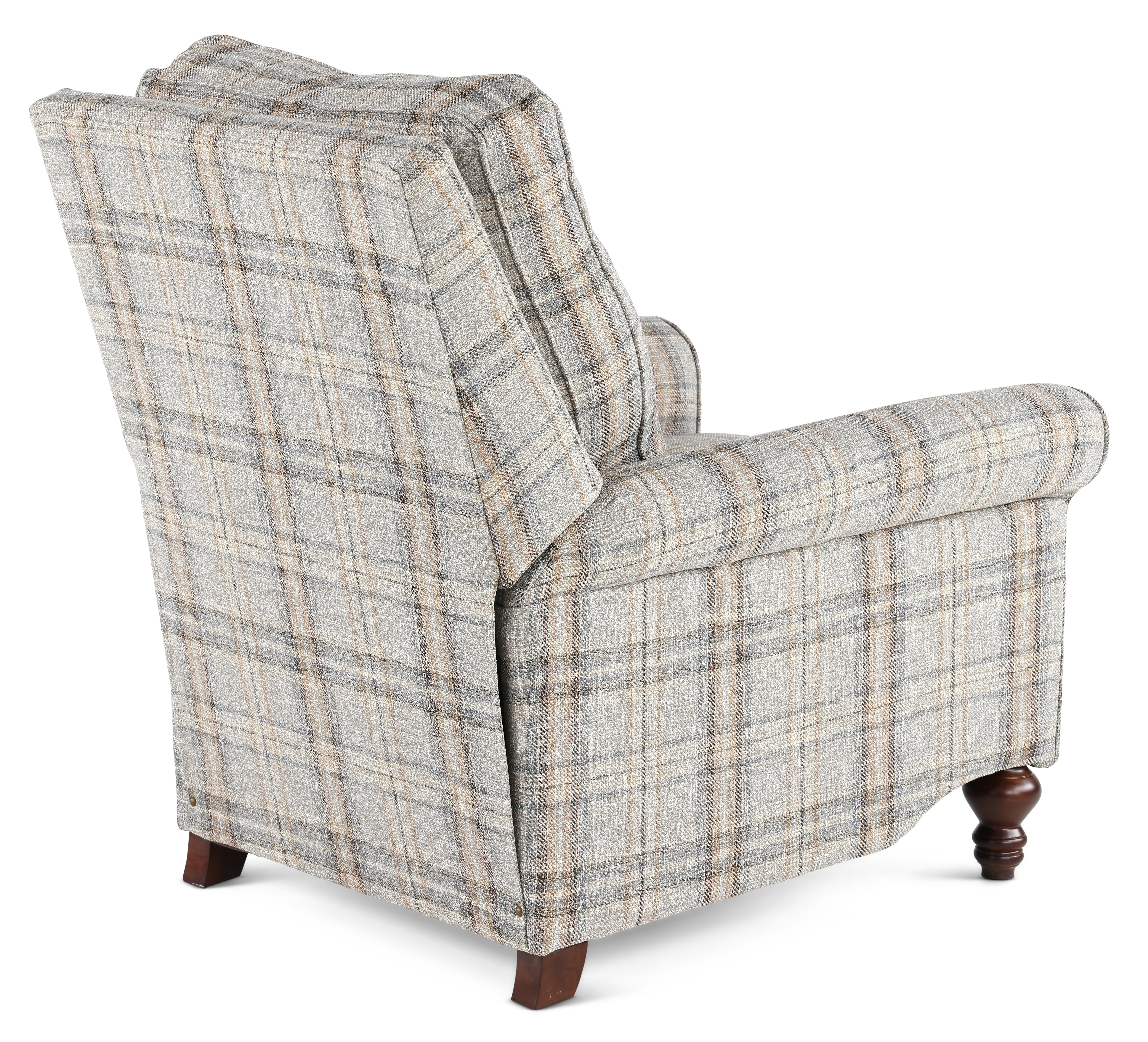 Addie Gray Plaid Pushback Recliner-7