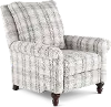 Addie Beige Plaid Pushback Recliner