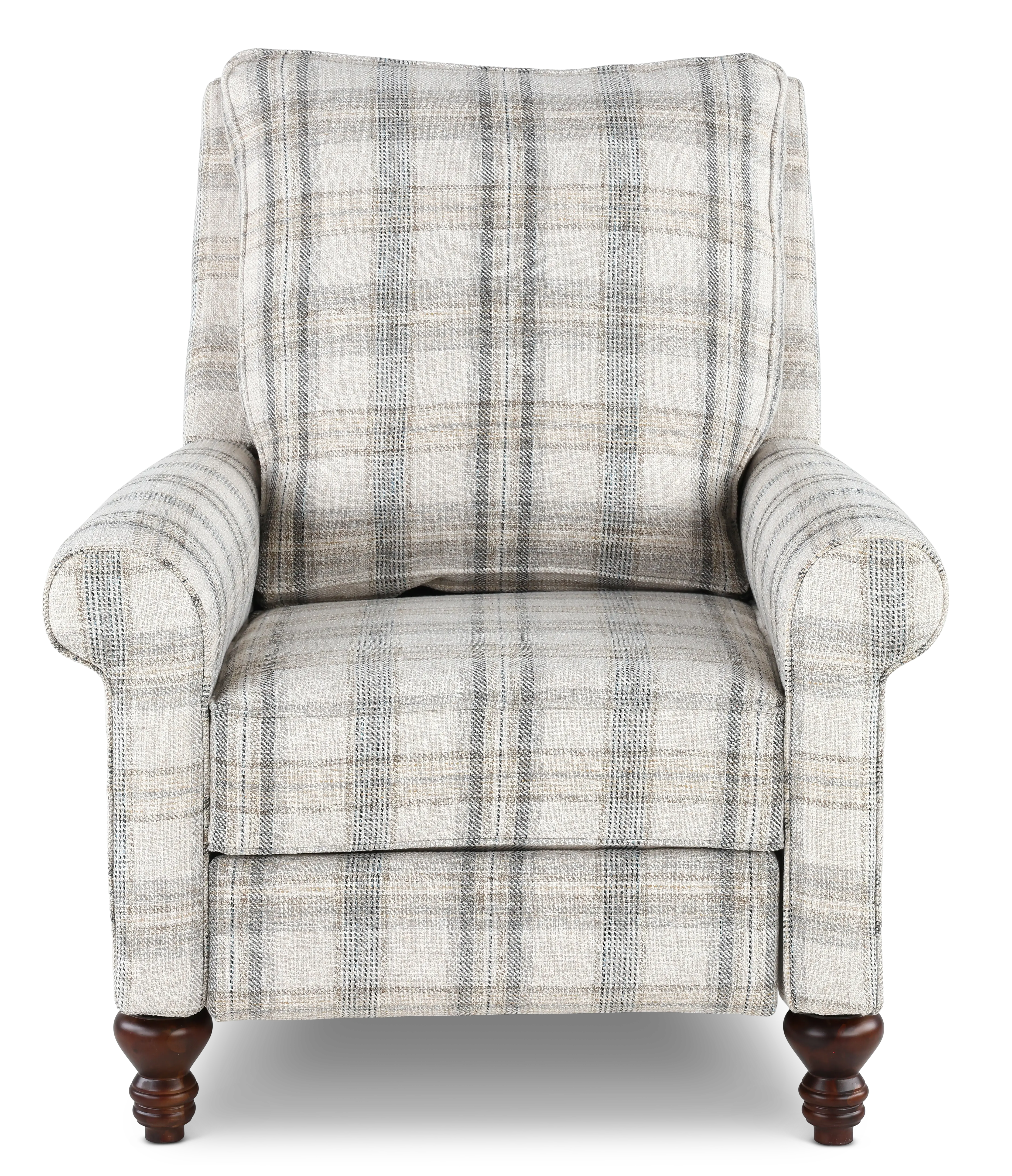Addie Beige Plaid Pushback Recliner-4