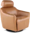 Naxos Butternut Light Brown Swivel Power Recliner with Audio Headrest