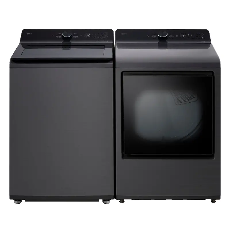 LG 8205 Top Load Electric Laundry Pair - Black