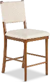 Oslo Pecan Brown and Linen Counter Height Stool