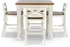 Lindale White and Oak 5 Piece Counter Height Dining Set