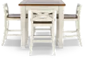 Lindale White and Oak 5 Piece Counter Height Dining Set