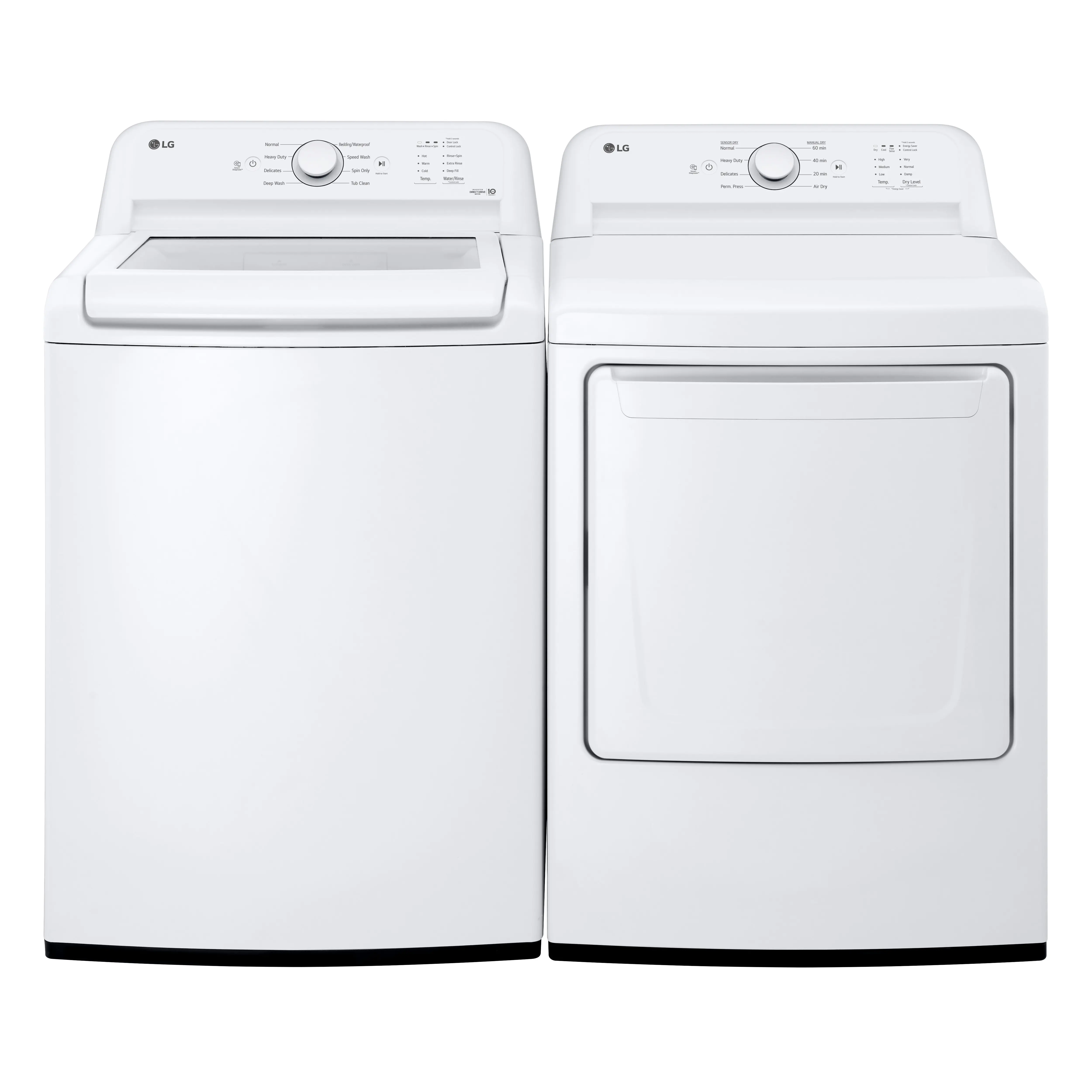 .LG-W/W-6105-ELE-PR LG 6105 Electric Washer and Dryer Set - White-1