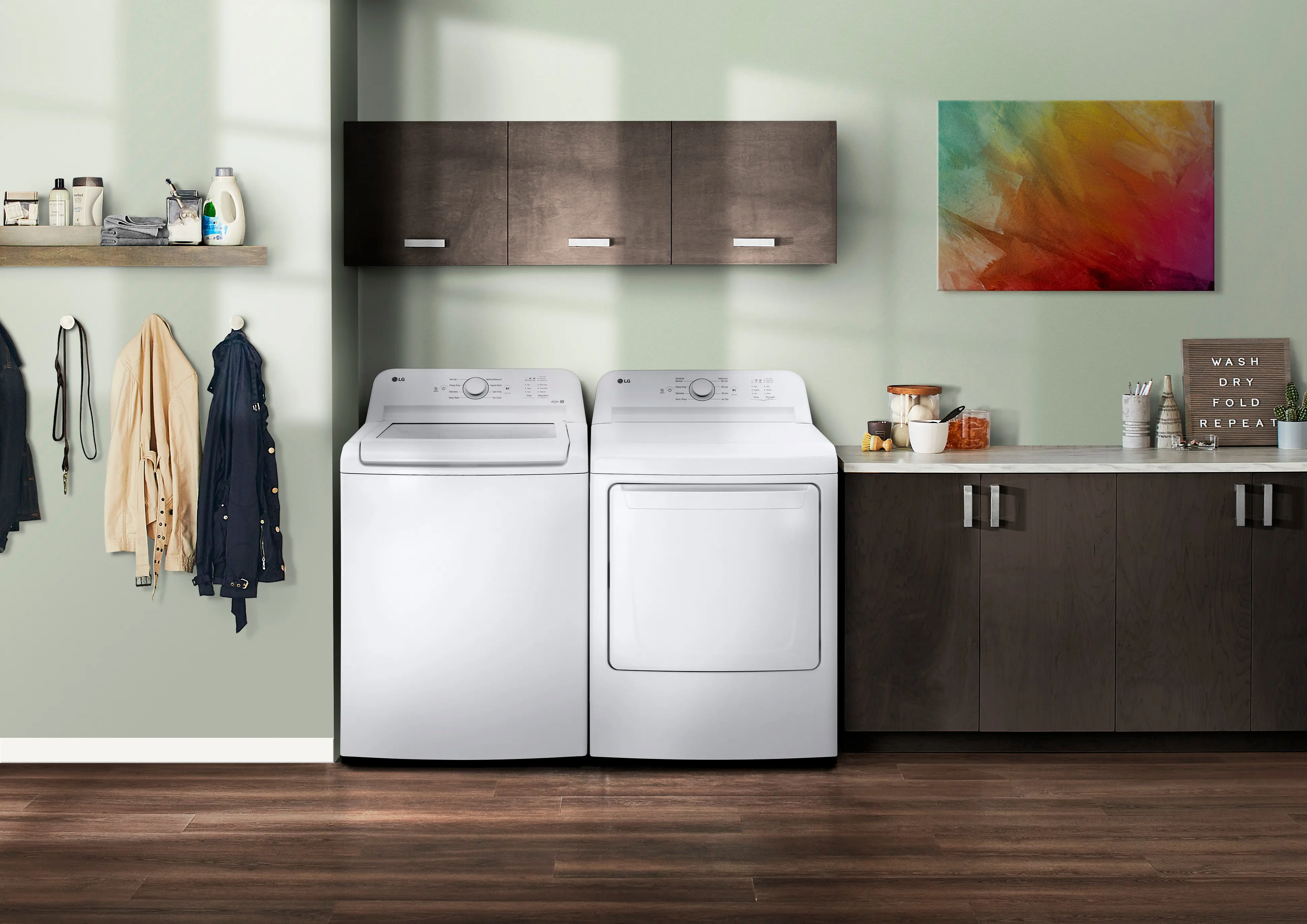 .LG-W/W-6105-ELE-PR LG 6105 Electric Washer and Dryer Set - White-2