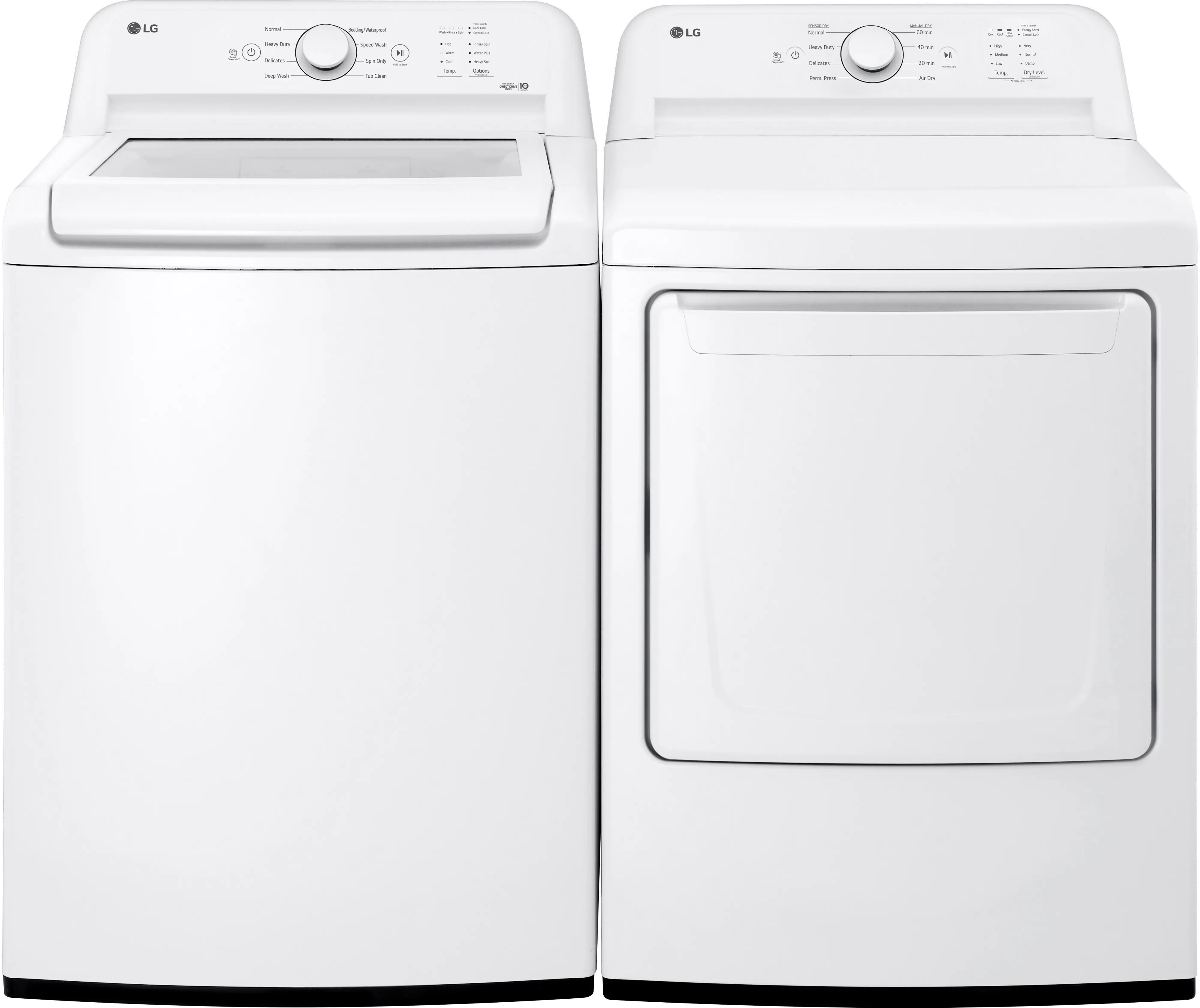 .LG-W/W-6105-GAS-PR LG 6105 Gas Washer and Dryer Set - White-1