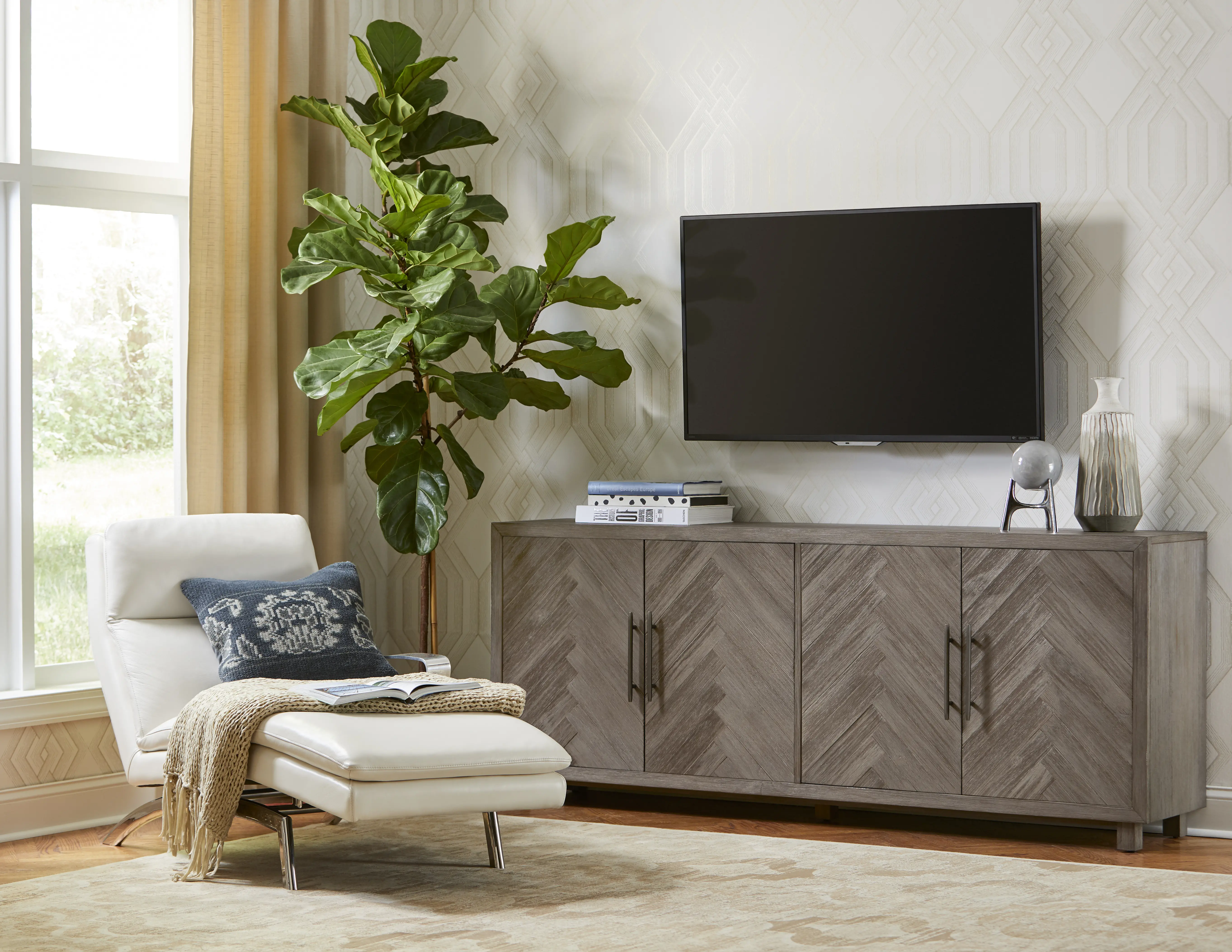 Palisades Gray 80 TV Stand-2