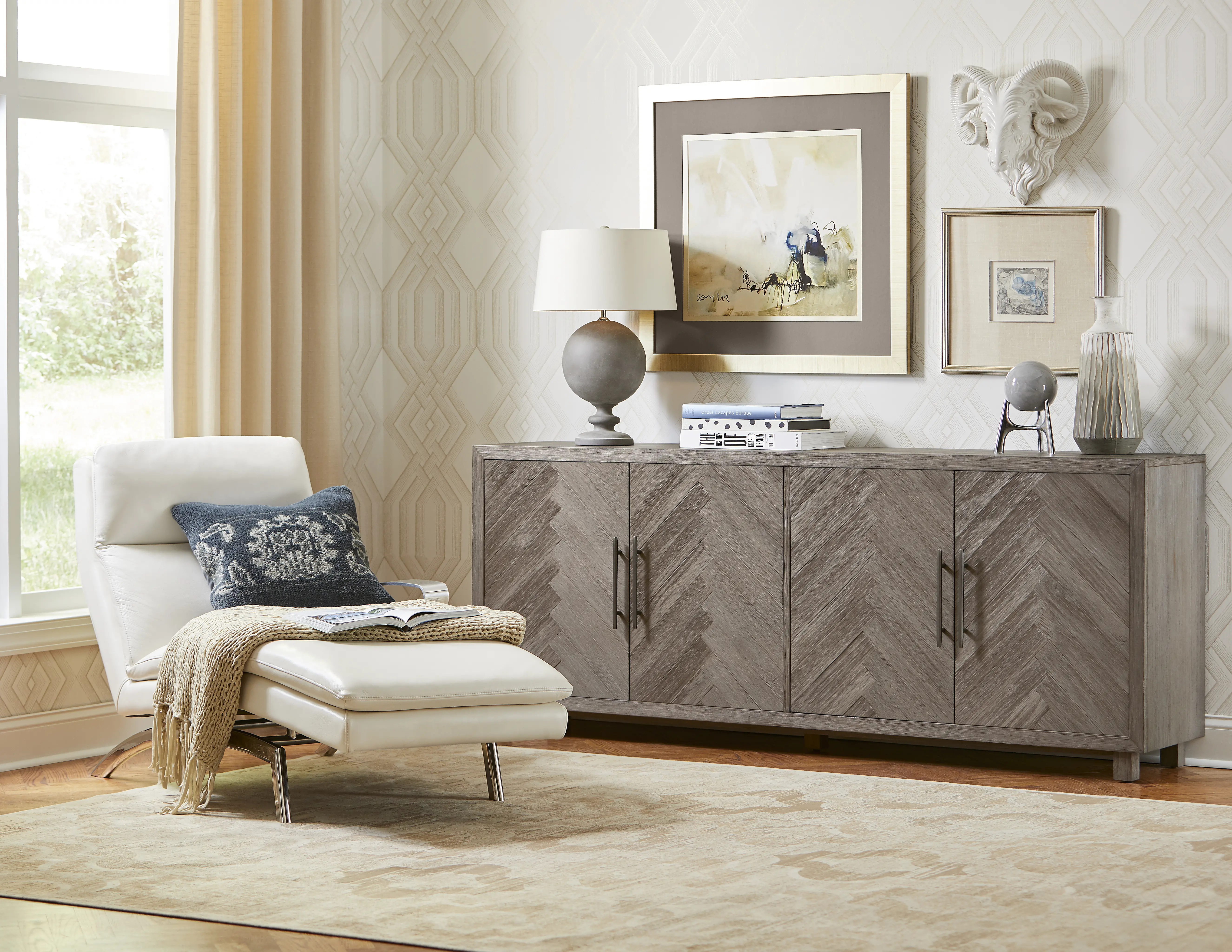 Palisades Gray 80 TV Stand-8