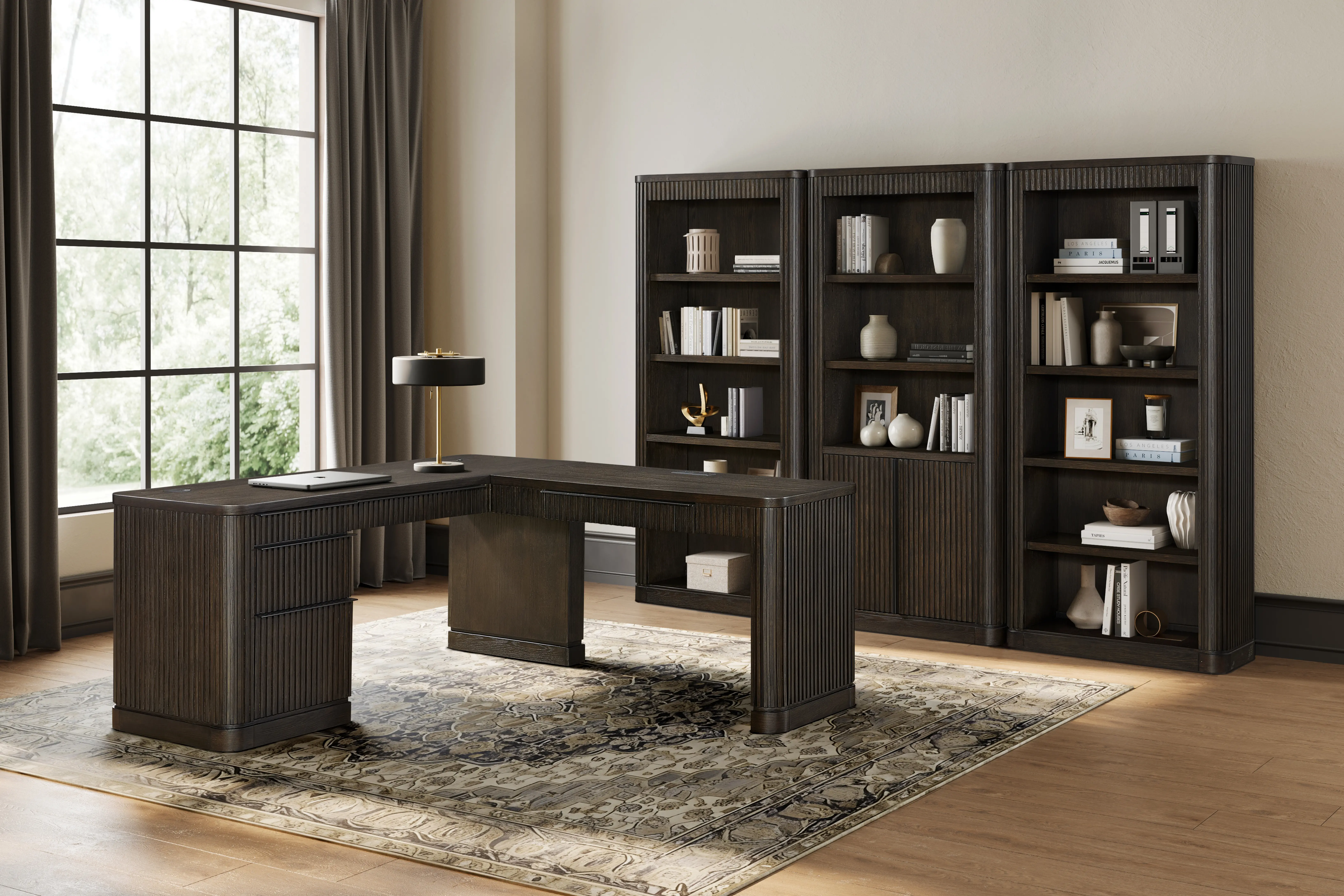Tulane Brown Bookcase-2