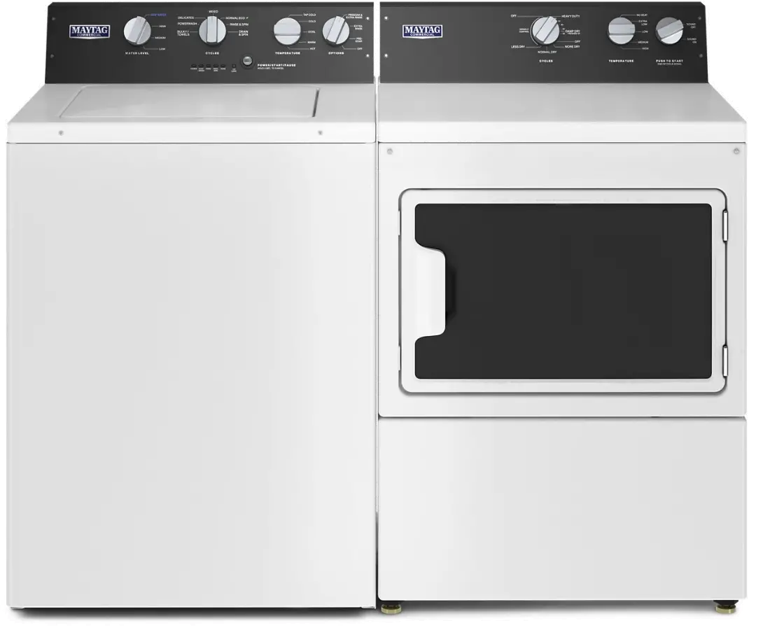 .MAT-W/W-586-ELE-PR Maytag 586 Top Load Electric Washer and Dryer Set - White-1