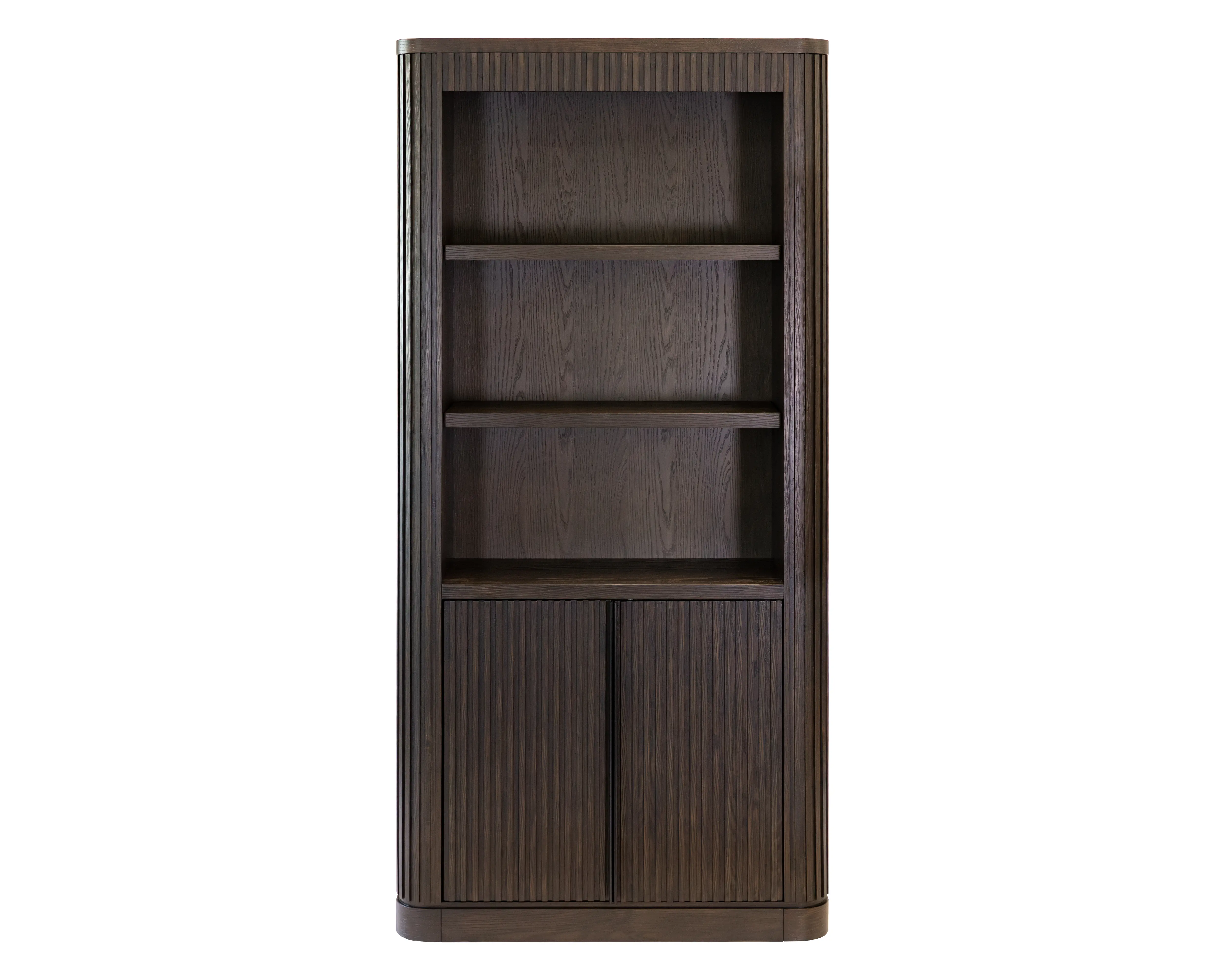 Tulane Brown Bookcase with Doors-1