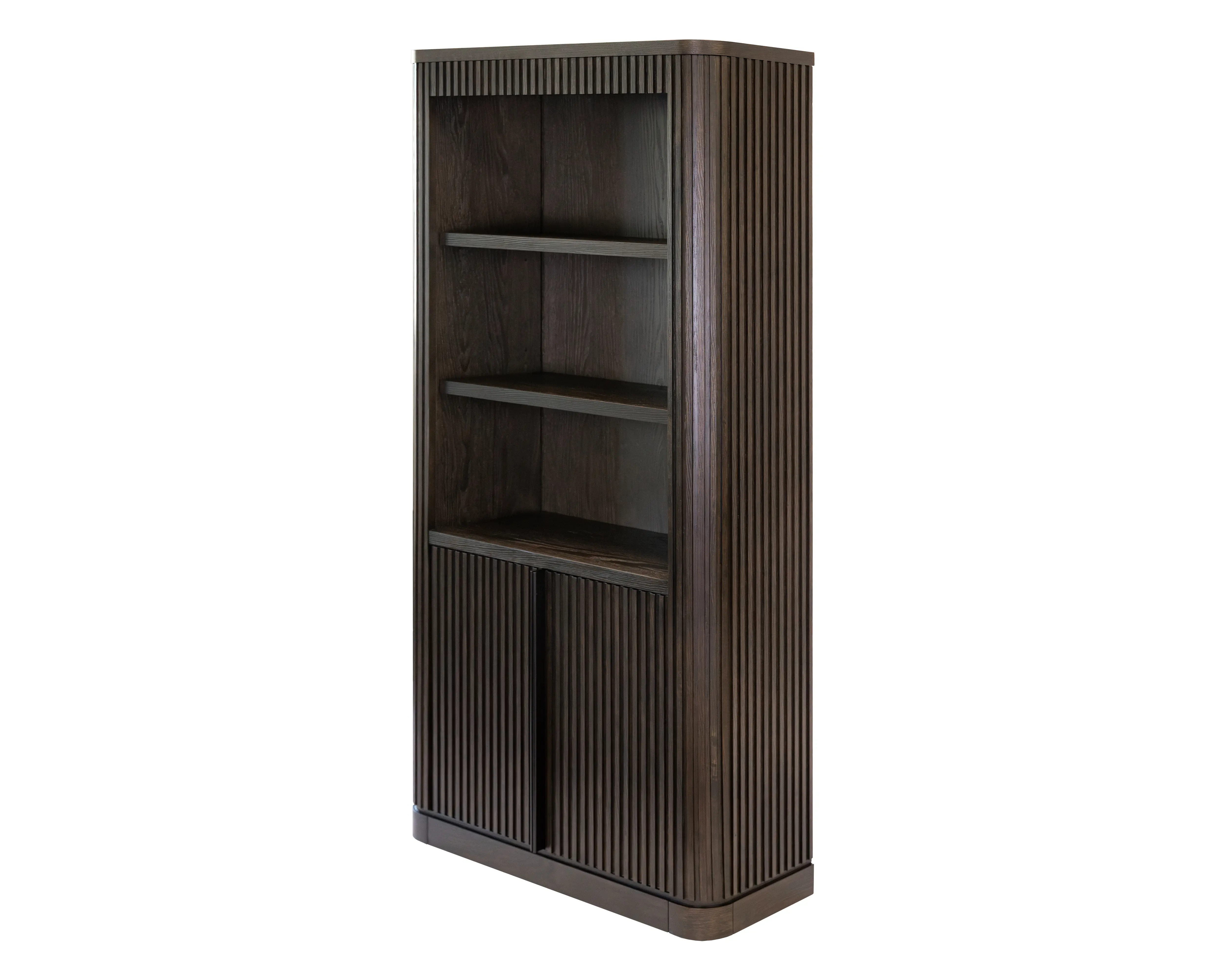 Tulane Brown Bookcase with Doors-3