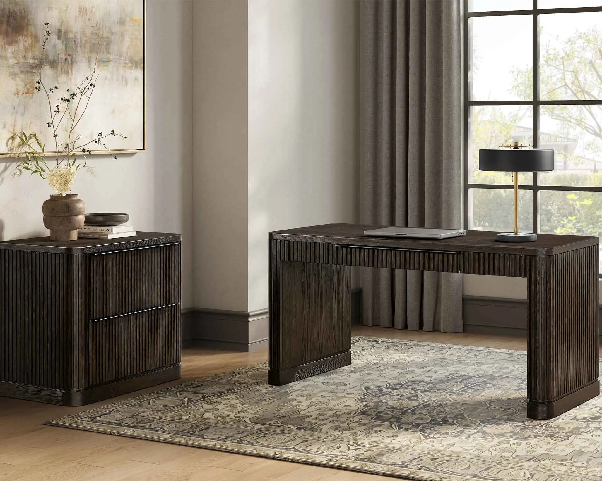 Tulane Brown Writing Desk-2
