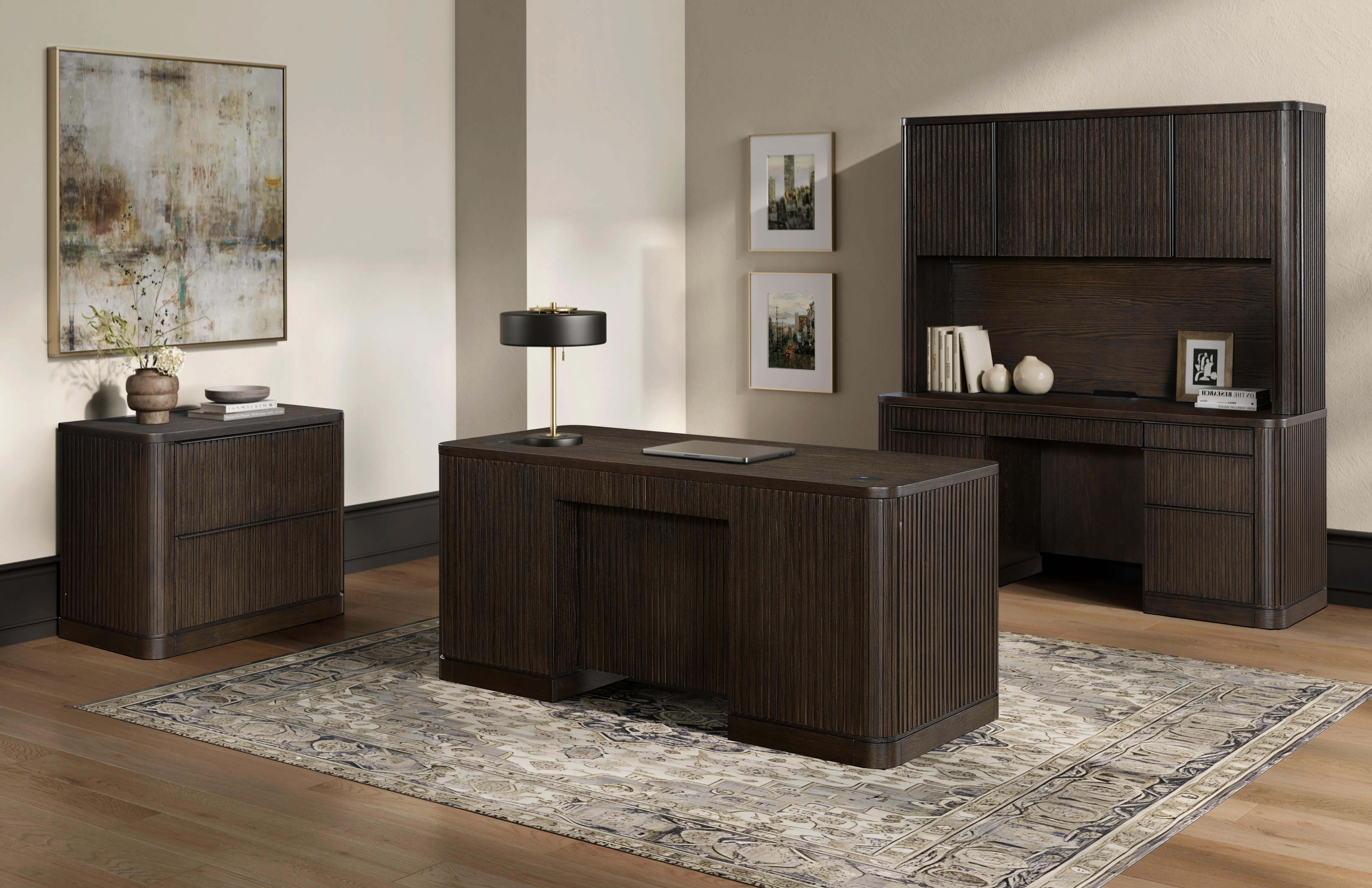 Tulane Brown Executive Desk-2
