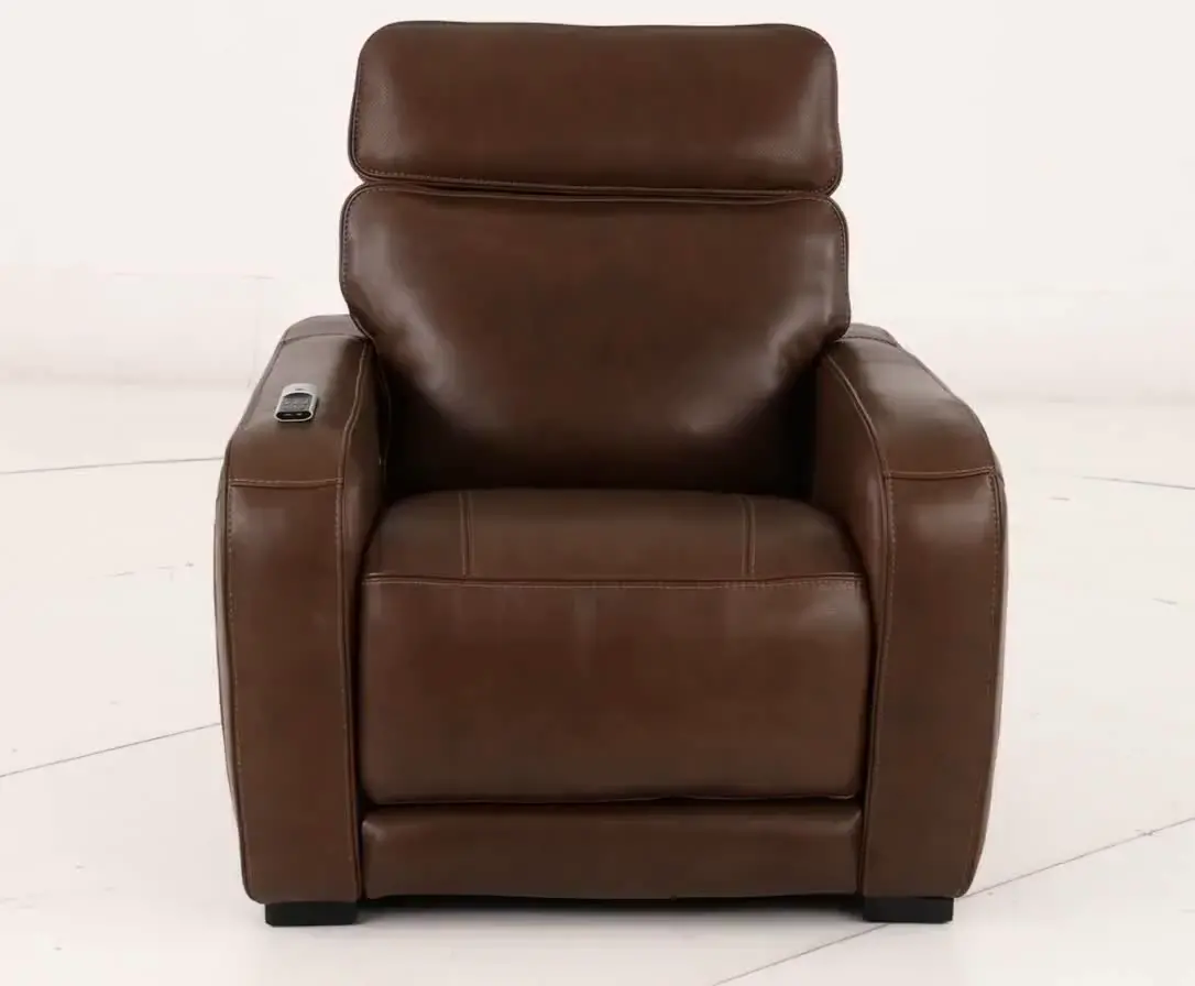 Zeppelin Brown Power Recliner with Bluetooth Audio System-10