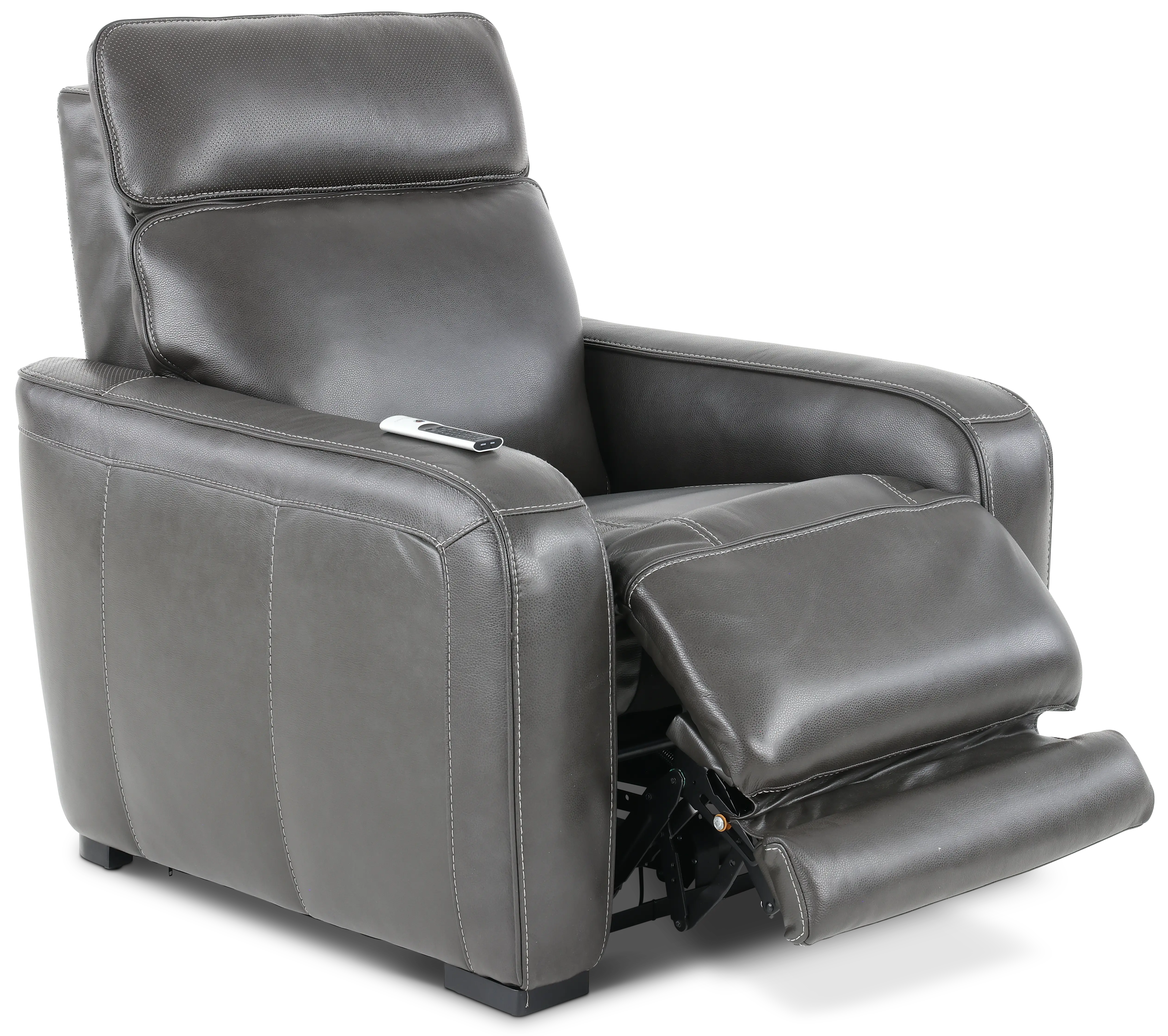 Zeppelin Gray Power Recliner with Bluetooth Audio System-4