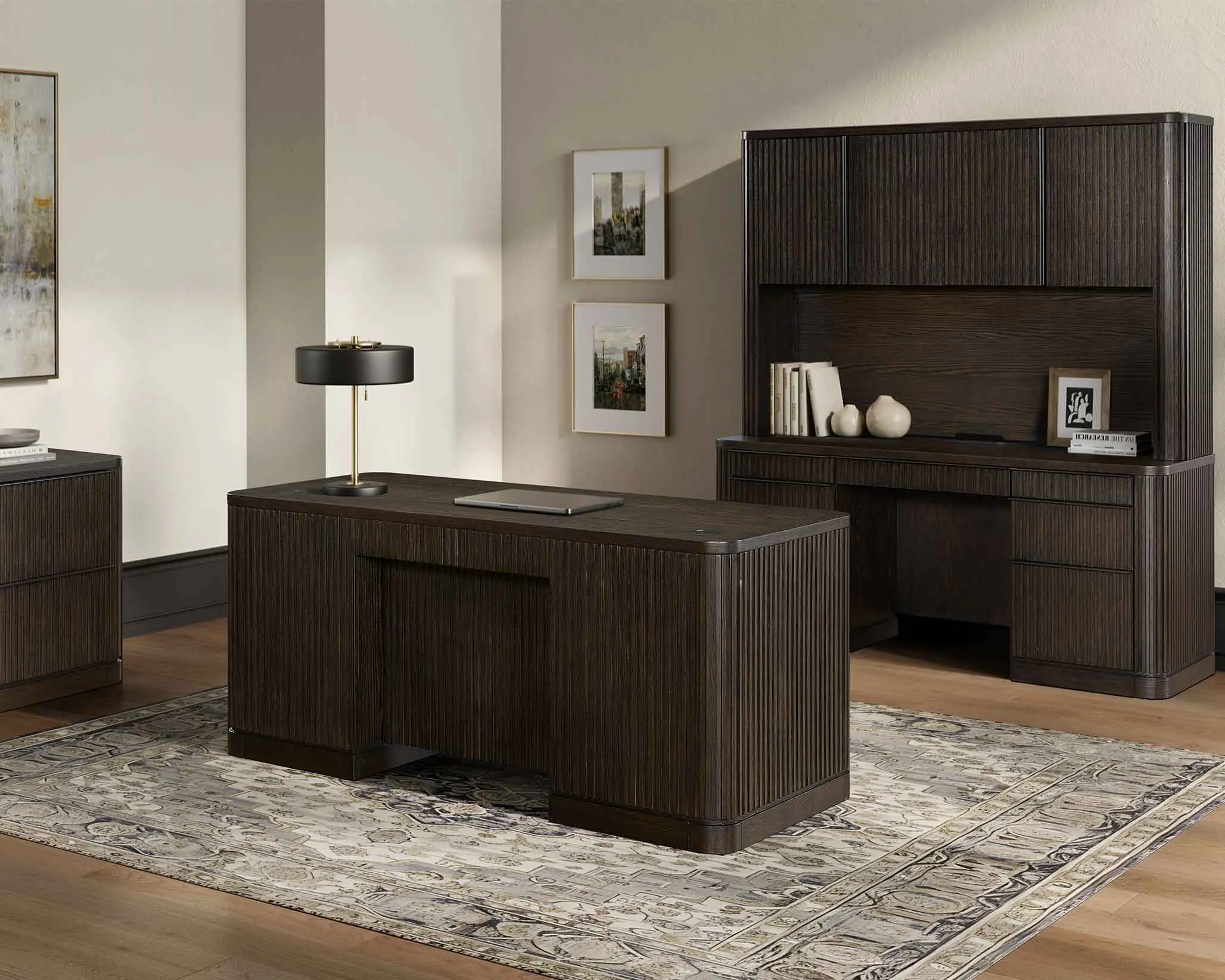 Tulane Brown Credenza and Hutch-10