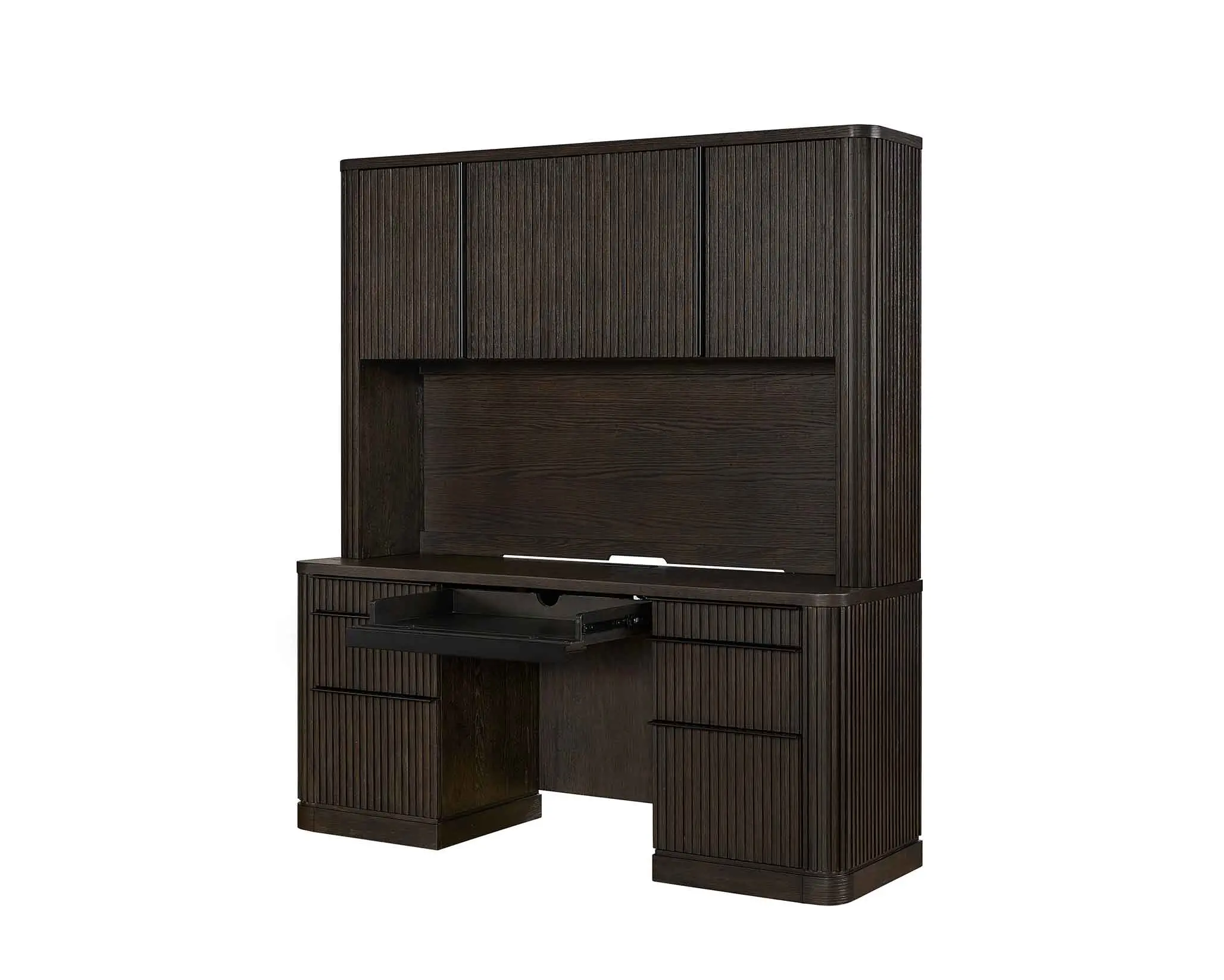 Tulane Brown Credenza and Hutch-3